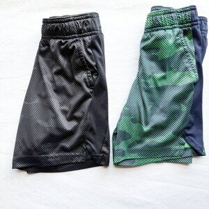 All In Motion XS Boys Striped & Camo Athletic Shorts Set of 2